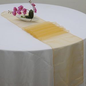 Chemins <span class=keywords><strong>de</strong></span> <span class=keywords><strong>table</strong></span> en <span class=keywords><strong>organza</strong></span> 12 "X 108" pour réception <span class=keywords><strong>de</strong></span> mariage ou décoration <span class=keywords><strong>de</strong></span> fête - Product Image 1
