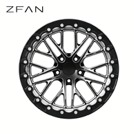 Nouvelles jantes forgées Beadlock personnalisées à rebord profond et large, PCD 5x120.65, 16-20 pouces, noires