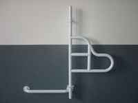 Barre d'appui courbe en métal chromé réglable pour la sécurité dans la salle de bain, pour toilettes, douche, baignoire, aide à la mobilité, pivotante