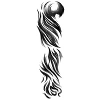 Autocollants de tatouage de luxe Xmxp à transfert d'eau, motif flammes fulgurantes sur bras entier, saveur jus de plantes, imperméables et longue durée