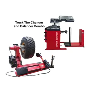 ट्रक टायर परिवर्तक मशीन और ट्रक पहिया Balancer मशीन काम की दुकान ट्रक टायर को हटाने और संतुलन कॉम्बो