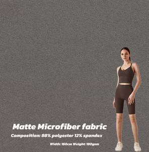 180gsm Matte sợi nhỏ vải nhanh chóng làm khô Thể Thao Vải 88% <span class=keywords><strong>polyester</strong></span> 12% spandex mỏng độ ẩm Wicking mềm đàn hồi thể thao - Product Image 1