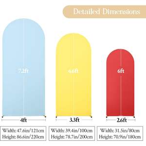 Couverture d'arche en Spandex élastique rose bleu pour décoration murale de fête de 8ft toile de fond de mariage d'anniversaire de douche nuptiale de luxe pour les fêtes - Product Image 4