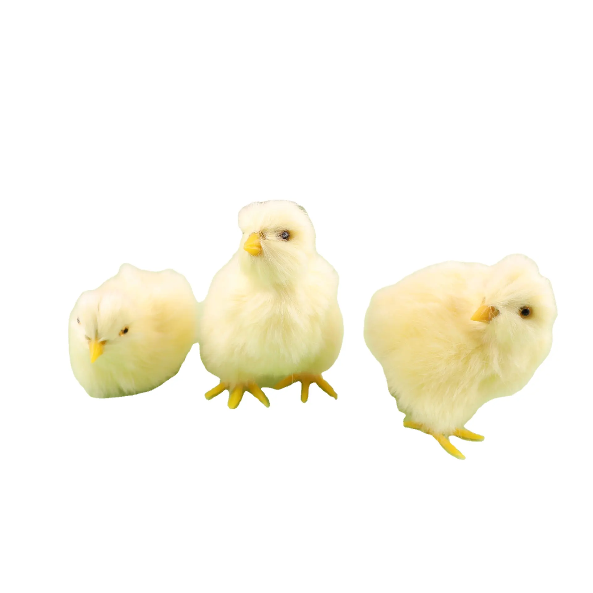 Kawaii Artificial Chicken Plush Toy Animal Chick Doll Children Teaching Easter Model Barking Chick Model Ornaments