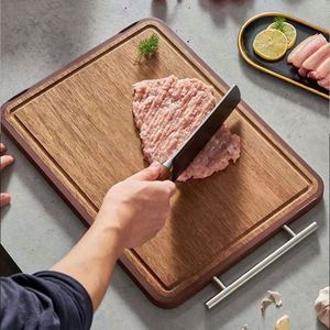 Planche à découper double face en bambou, acier inoxydable 304, utilisation en cuisine, écologique - Product Image 3