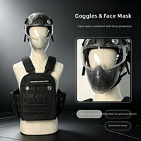 Gilet et Casque Tactiques Multifonctionnels en Plastique Réalistes pour Activités Extérieures V8 avec Intégration Laser et Mode Tactile pour Balle d'Eau