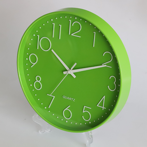 Horloge murale numérique silencieuse en plastique Art Déco, ronde de 12 pouces, pour la chambre d'enfant et le <span class=keywords><strong>salon</strong></span>, décoration intérieure - Product Image 3