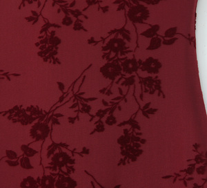 Abito Mini Slip Casual alla Moda con Spalline Sottili, Motivo Floreale e Colore <span class=keywords><strong>Bordeaux</strong></span> per Donne - Product Image 4