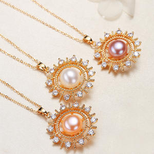 Collar de Oro Estilo Étnico de Moda de Zhuji con Colgante de Perla de Agua Dulce, Suministro al por Mayor para Joyería de Regalo - Product Image 1