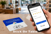 Plaque en acrylique personnalisée NFC pour avis Google et réseaux sociaux, carte de menu, présentoir de carte, carte NFC en acrylique à tapoter