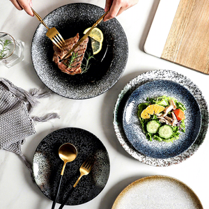 Assiette à dîner en céramique classique - Écologique, poterie du Guangdong, motif personnalisé, vaisselle pour mariage et toutes occasions - Product Image 5