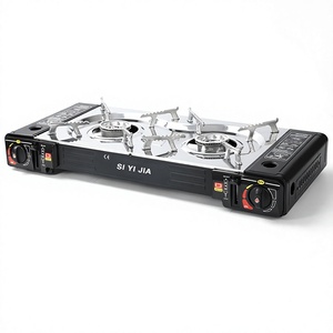 <span class=keywords><strong>Fornello</strong></span> a Gas Portatile a Doppio Bruciatore per Esterni, Attrezzatura da Cucina con Fiamma Grande, Bombola di Gas Monopezzo per 3-5 Persone - Vendita all'Ingrosso Diretta dalla Fabbrica - Product Image 1