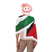 Écharpe de drapeau de la Palestine, écharpe légère palestinienne, écharpe palestinienne de style arabe authentique, écharpe de Palestine Hatta gratuite