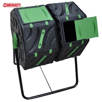 Gobelet rotatif 130L à double chambre pour composteur de jardin extérieur