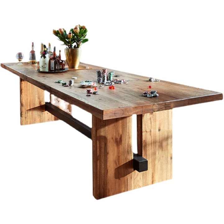 Hanyee Luxurious Solid Wood Dining Table Modern Minimalist Style