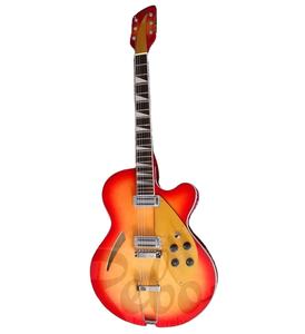 ويفانج ريبون-جيتار كهربائي, جيتار كهربائي بشريط 6 أوتار ماركة (Weifang rebon) يعمل كأجزاء شبه مجوفة باللون الكرزي الجذاب - Product Image 1