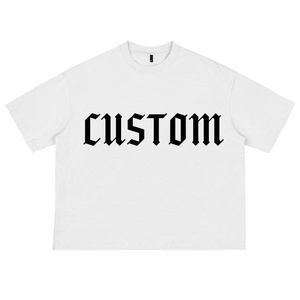 Fabricante personalizado para hombre Camiseta recortada hombro caído en blanco peso pesado 250g 100% algodón de gran tamaño Boxy recortada camiseta hombres - Product Image 2