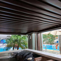 Sistema de Persianas Venecianas de Aluminio Bioclimáticas para Puertas y Ventanas - Operación Manual/Automática, Configuración para Cocina Exterior