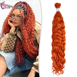 Cabello Humano Virgen a Granel con Ondas Naturales Sin Procesar FH # Paquete de Cabello Humano 350 sin Trama para Trenzas Boho - Product Image 1