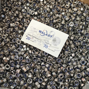 MALAXY Factory Direct Tuercas de acero al carbono American Loose-<span class=keywords><strong>Lock</strong></span> Tuerca antideslizante 1/2 "-13 3/<span class=keywords><strong>16</strong></span>"-24 Tuercas de bloqueo de nailon Tratamiento de superficie de zinc - Product Image 3