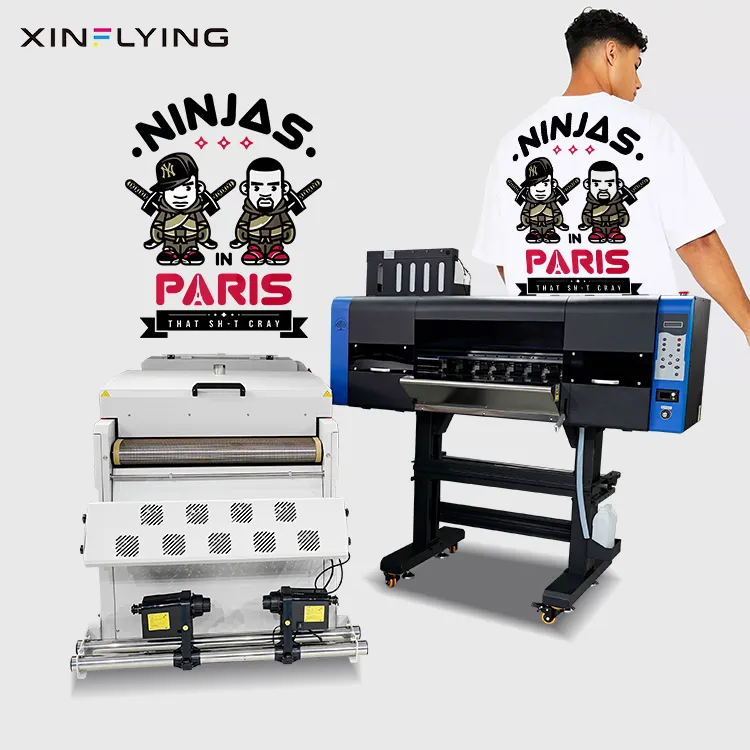 Five Years Remote Warranty Service Digital Inkjet DTF Printer 4 Head T-shirt Textile With Powder Shaking Dtf Shaker Machine