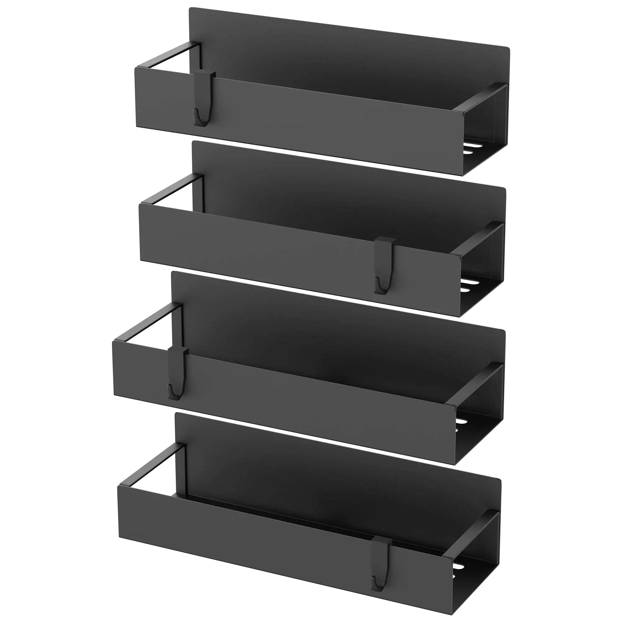 Fábrica 4 Pack Forte Móvel Magnético Prateleiras Magnéticas Spice Rack Organizador para Geladeira e máquina de lavar