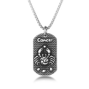 Collar con colgante del zodiaco del cáncer, joyería de Hip Hop de acero inoxidable para hombre, regalo SP857 - Product Image 5