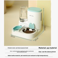 Distributeur automatique tout-en-un de nourriture et d'eau pour chats et chiens (plastique)