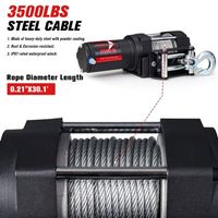 Sihao 12V 3500LBS treuil à câble en acier télécommande sans fil IP67 rouleau chaumard pour ATV/UTV grues automatiques treuil électrique pour