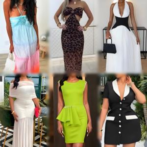 Robes d'été sexy pour femmes, pour club, fête, loisirs, vacances, plage, design tendance, polyester/coton, pas cher, taille unique - Product Image 1