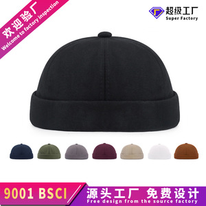Adjustable Brimless Melon Hat Solid Color Breathable Sunshade Cap For Adults Spring Summer Street Style - Product Image 5