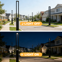 Lampu Taman LED Outdoor Minimalis Persegi Panjang Berbahan Aluminium+Opal PC dengan Rating IP65, Garansi 3 Tahun, Sudut Sinar 120 Derajat, Dapat Diredupkan