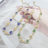 JML-Bracelet œil bleu maléfique pour homme et femme, plaqué or 14 carats, multi-design, bracelets à breloques populaires à la mode