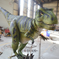 Disfraz de Dinosaurio Animatrónico, Robot Dinosaurio Caminante, Animatrónicos de Halloween, Decoraciones de Halloween de Tamaño Real