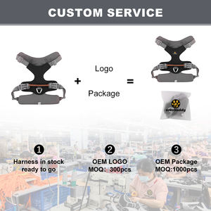 ミリタリーグレードアドベンチャートレーニング軽量フロントクリップ犬ハーネス反射ラグジュアリー無プル犬ハーネスレザーハンドル付き - Product Image 6