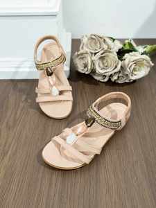 Sandales plates à lanières élastiques pour femmes, collection Printemps-Été 2026, légères, semelle souple, confortables, tendance, polyvalentes pour le quotidien - Product Image 4