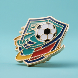 Nhà Sản Xuất Cá Nhân Kim Loại Pins 3D Vàng Bóng Đá Công Ty Logo Hat Phù Hiệu Men <span class=keywords><strong>Pin</strong></span> Ve Áo Pins Tùy Chỉnh Cho Phù Hợp Với - Product Image 1