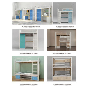 Белая прочная металлическая двухъярусная кровать для молодежи и взрослых, современный дизайн, для использования в квартирах и отелях, 3-ярусные запасные части - Product Image 5