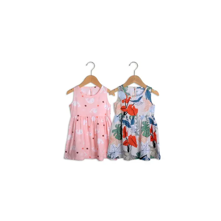 Irls-Falda tipo camisola para niña, vestido floral a la moda, novedad de verano