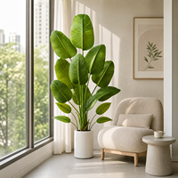 Arbre du voyageur artificiel réaliste de 1,2 m et 1,5 m pour la décoration de jardin et de maison