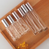 Flacon pulvérisateur en verre unique de 10 ml, transparent, en vrac, de luxe, vide, rechargeable, pour parfum