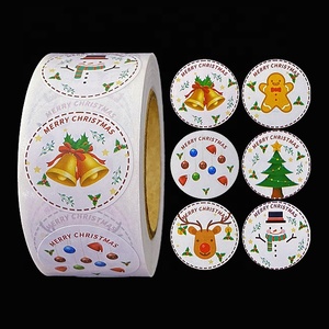 Étiquettes alimentaires personnalisées avec LOGO de noël, pièces, impression d'étoiles porte-bonheur, radio hologramme, emballage privé, autocollants - Product Image 6