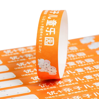 Bracelet événementiel promotionnel jetable en Tyvek personnalisé, résistant aux déchirures, imprimé CMJN avec code QR, numéros de série et logo adhésif