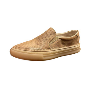 Zapatos tipo beanie de cuero con malla transpirable de una sola pieza para hombre - mocasines casuales de verano más vendidos. - Product Image 5