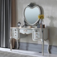 Coiffeuse européenne classique traditionnelle solide sculptée à la main luxe français stockage personnalisé maison appartement Villa