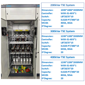 300Kvar TSC Reactive Compensation Power Factor Panel 380v <strong>Thyristor</strong> <strong>Switched</strong> Capacitor - Product Image 3