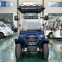 Voiturette de golf électrique 6 places CAMP, 72 volts, moteur 5KW, certifiée CE, chariot utilitaire pour parcours de golf, hôtel, villa - Vente chaude