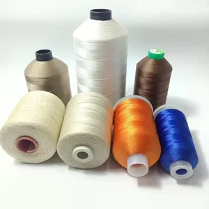 UV Bonded Nylon Waxed High Tenacity Polyester Embroidery Machine Heavy duty leather Sewing Threads product For shoes Upholstery