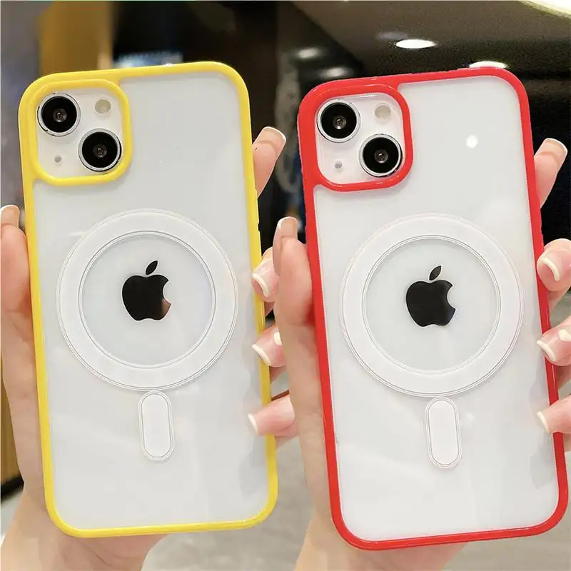 EU spot stock Obastyle Newest Multi-color Magnetic Case for iPhone 14 13 12 pro max Compatible with MagSafe TPU cover