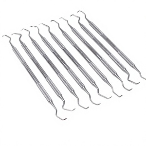 Curettes manuelles en acier inoxydable chirurgical, instruments dentaires, usage hospitalier, ensemble d'instruments de classe I, garantie 1 an - Product Image 1